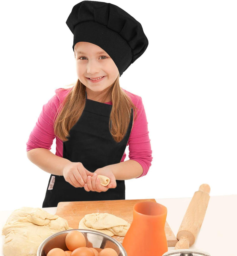 Aurya Kids Apron and Chef Hat Set-Adjustable Child Apron