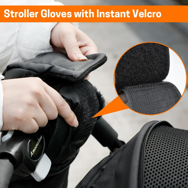 Aurya Stroller Warm Gloves, Anti-Freeze Universal Stroller Mittens