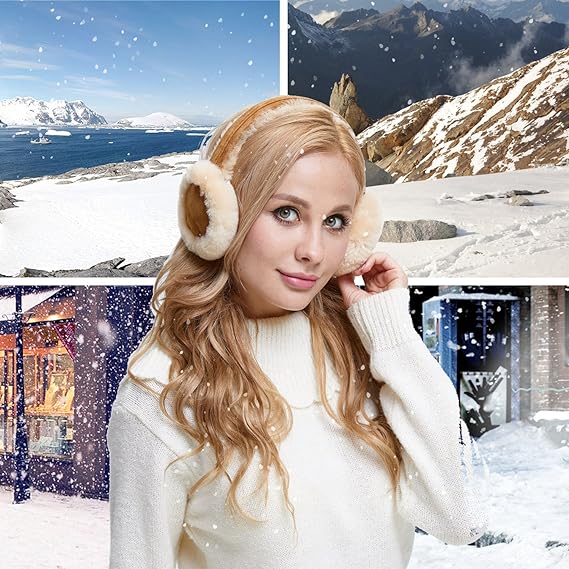 Aurya Ear Muffs - Classic Unisex Ear Warmer Winter Outdoor Earmuffs for Women